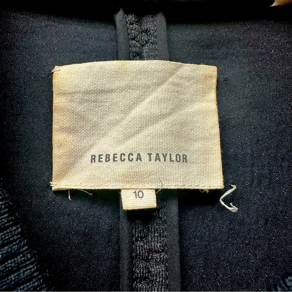 Rebecca Taylor quilted bomber with leather and lace details - Picture 7 of 13